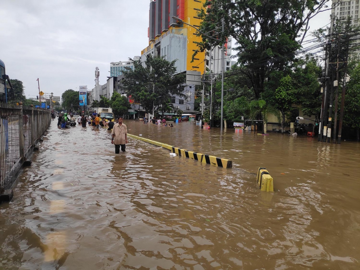 Jakarta thường xuyên đối mặt với tình trạng ngập lụt. Ảnh minh họa: Jakarta Post