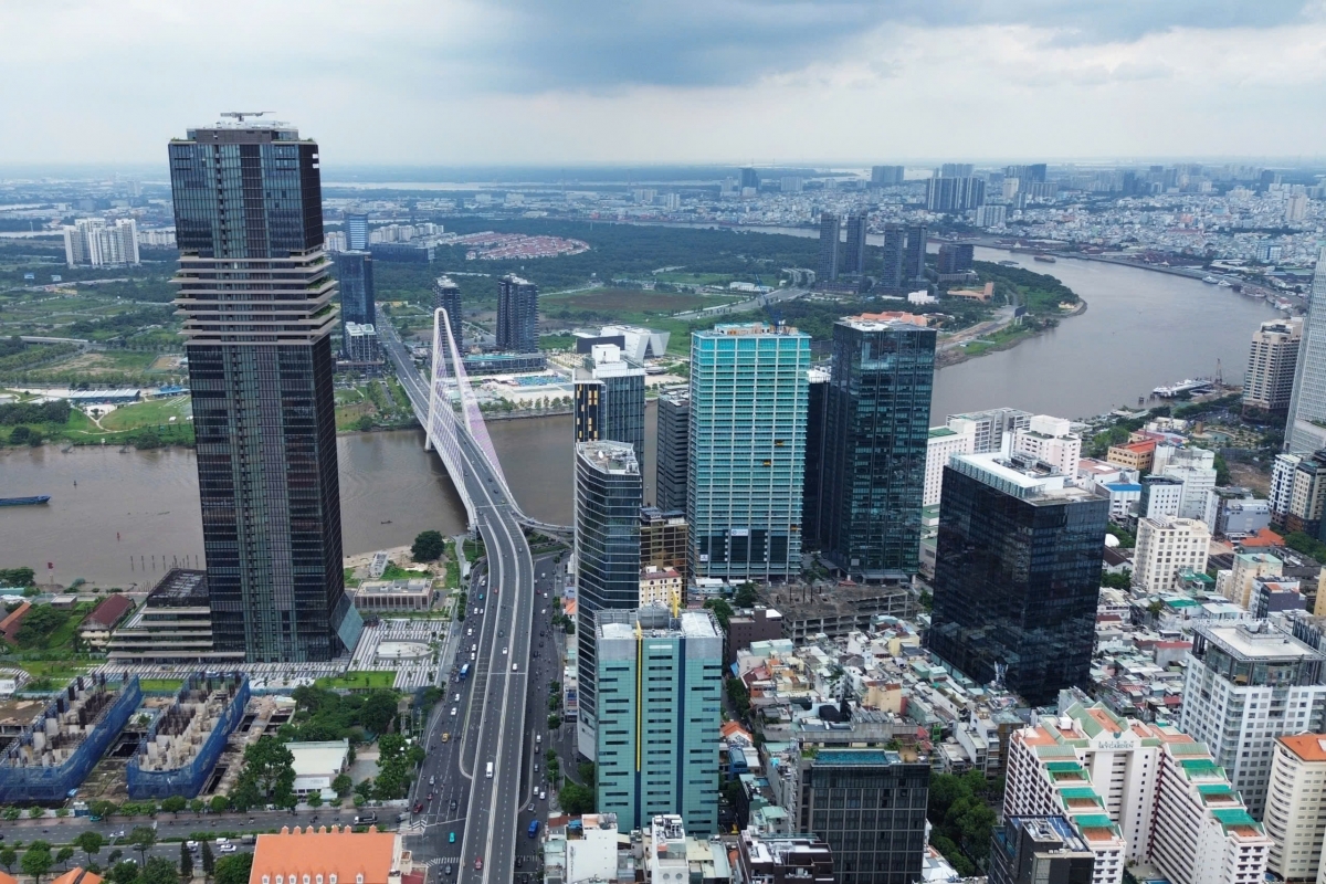 Khu vực xây Trung tâm tài tài chính quốc tế Việt Nam tại TP.HCM.