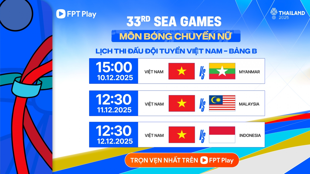 Xem SEA Games 33, sát cánh cùng Đoàn Thể thao Việt Nam, trọn vẹn nhất trên FPT Play, tại: http://fptplay.vn