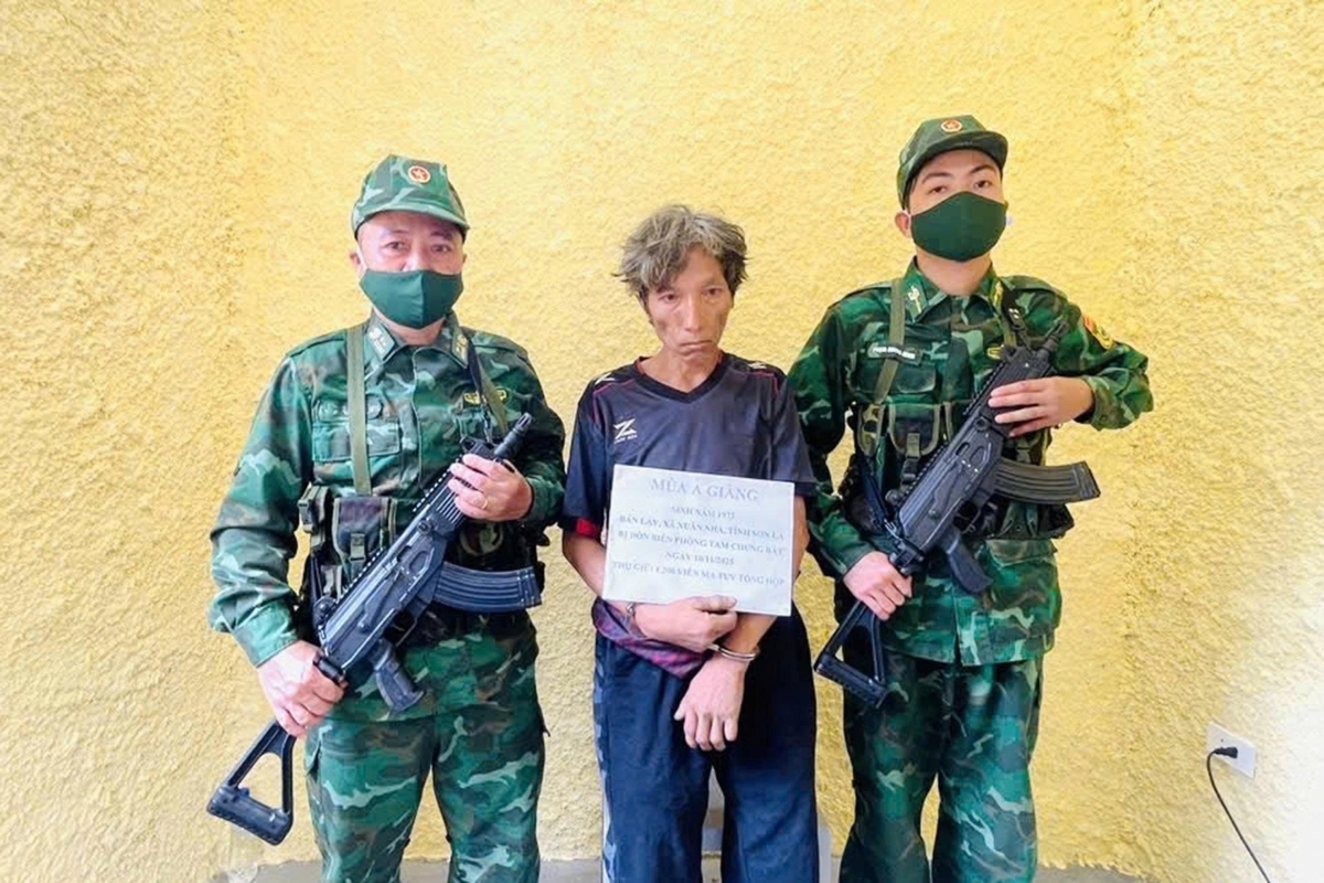 Đối tượng Mùa A Giàng bị bắt trong Chuyên án TH 925. Ảnh (BĐBP Thanh Hóa)