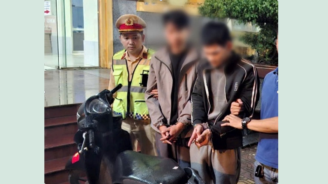 Các đối tượng bị phát hiện mang ma túy ở xã Hoài Đức, Hà Nội