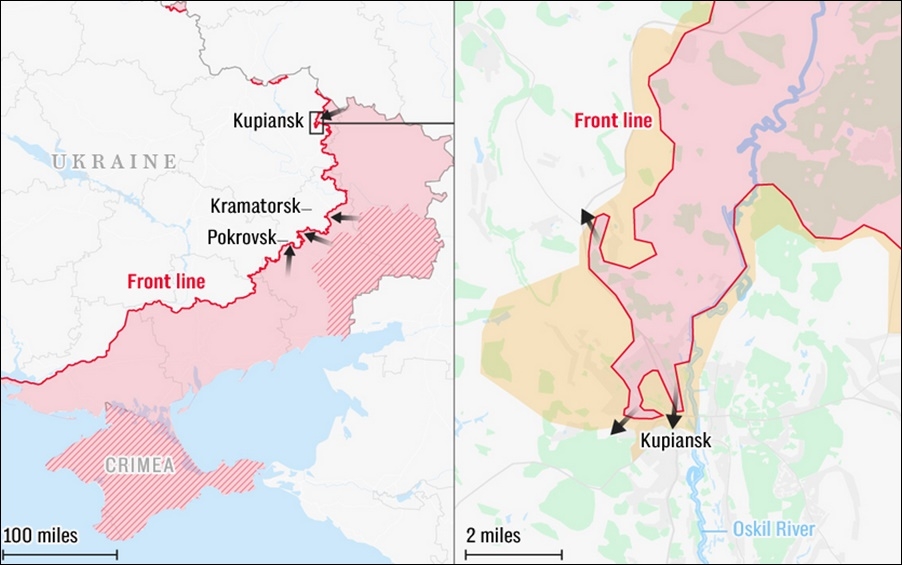 Mặt trận Kupyansk. Đồ họa: ISW.