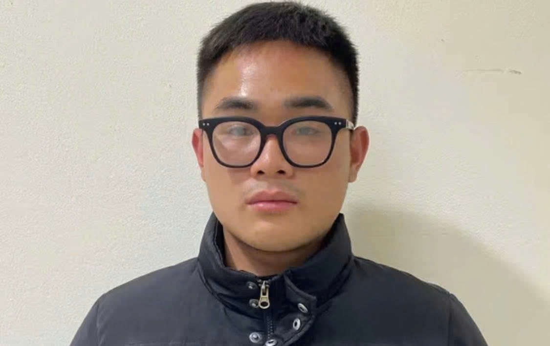 Lương Cao Phúc tại cơ quan công an