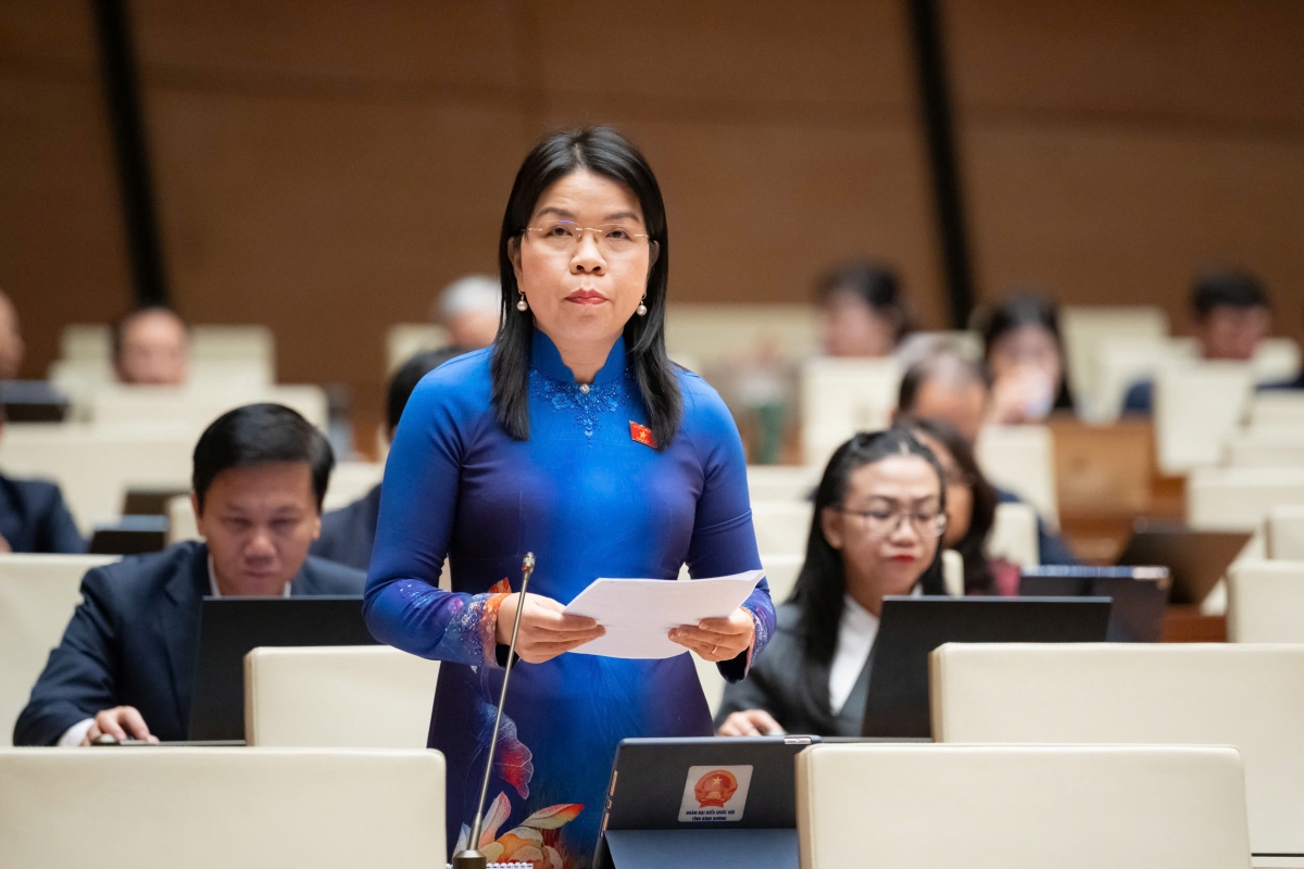 ĐBQH Nguyễn Thị Ngọc Xuân, đoàn TP.HCM. (Ảnh: Quốc hội)