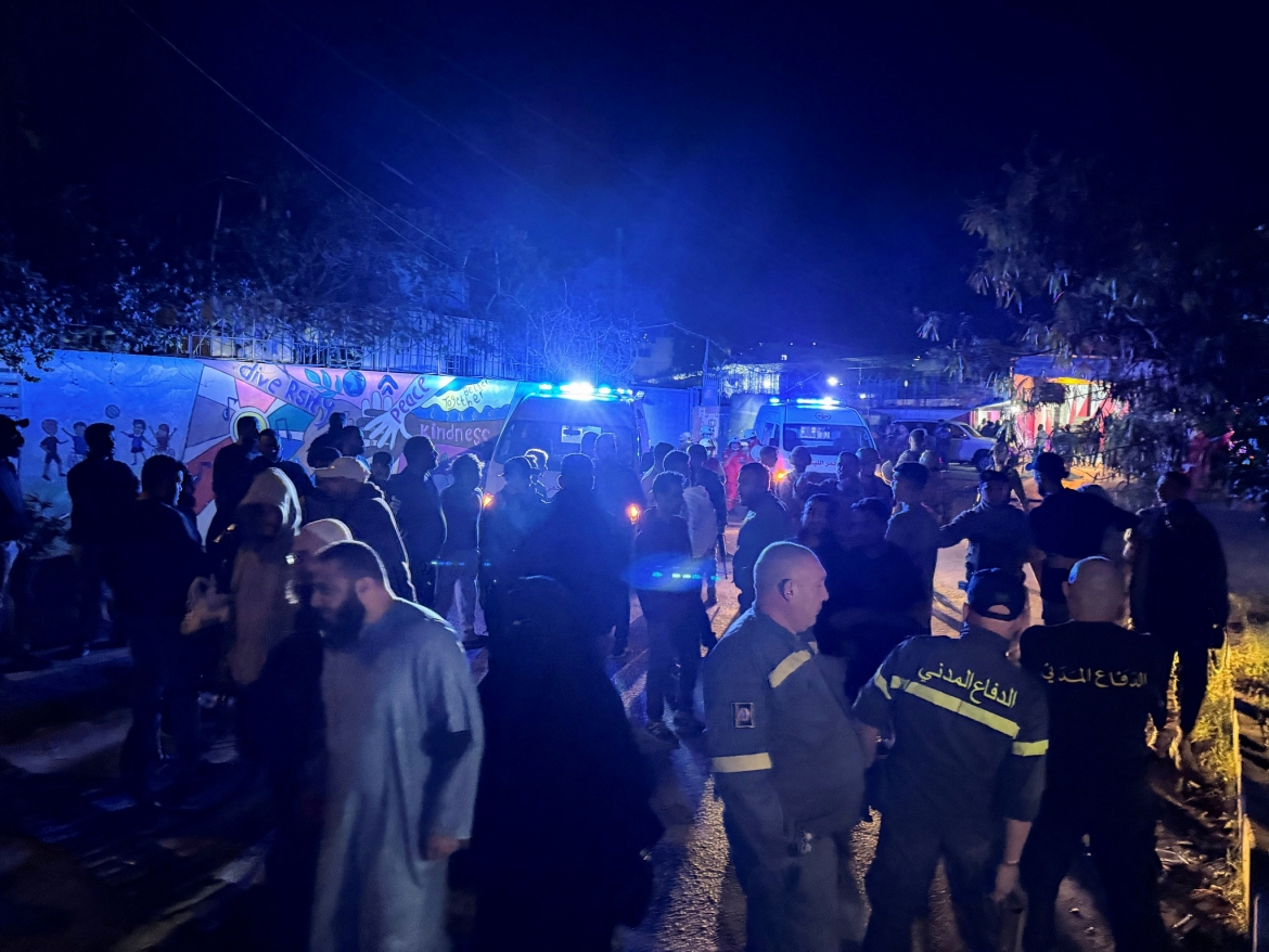 Trại tị nạn Ain al-Hilweh tại thành phố Sidon, phía nam Lebanon sau cuộc không kích của Israel khiến nhiều người thiệt mạng. Nguồn: Reuters