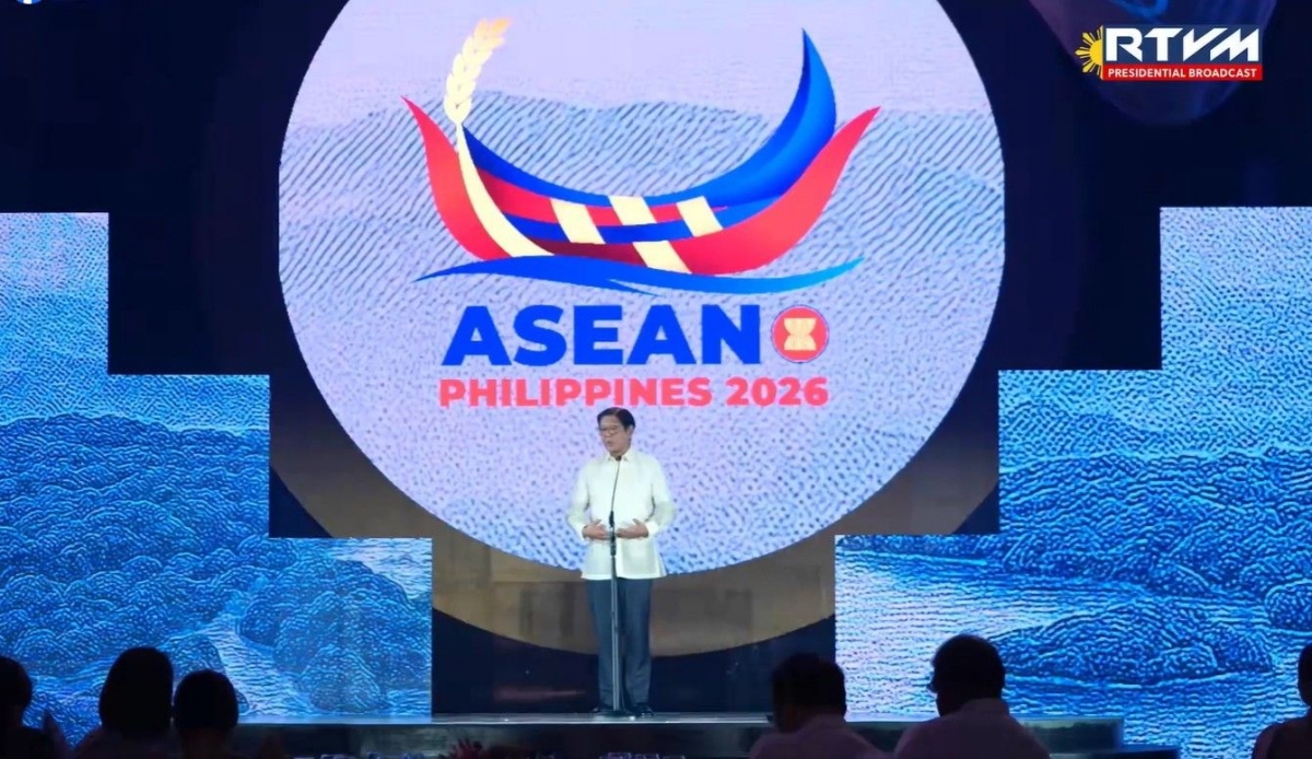 Tổng thống Ferdinand Marcos Jr. chủ trì lễ ra mắt chức Chủ tịch ASEAN 2026 của Philippines tại Intramuros, Manila vào ngày 14/11/2025. Ảnh: RTV Malacanang