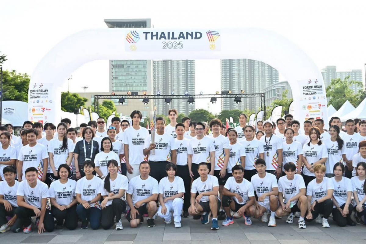 Lễ rước đuốc Sea Games 33 tại thủ đô Bangkok, Thái Lan, sáng 16/11/2025 (Ảnh: SEA GAMES Thailand 2025)