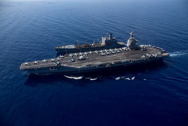 Tàu sân bay hạt nhân USS Gerald Ford. (Ảnh: Reuters)