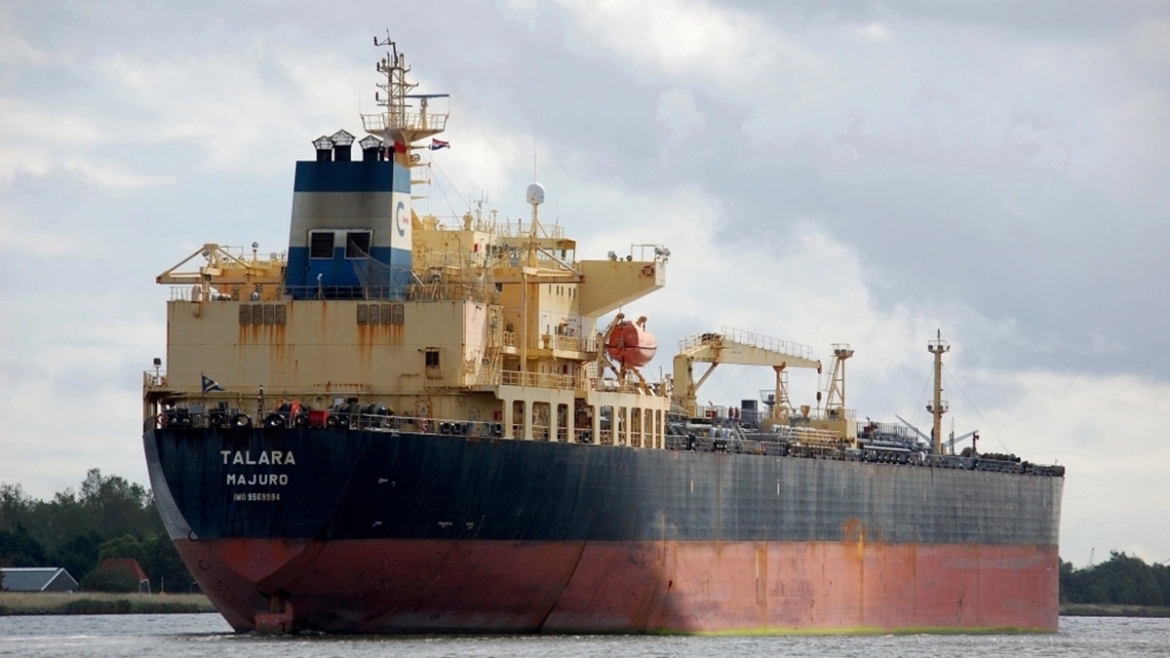 Tàu hàng Talara di chuyển trên biển hồi tháng 8/2023. (Ảnh: Shipspotting.com)