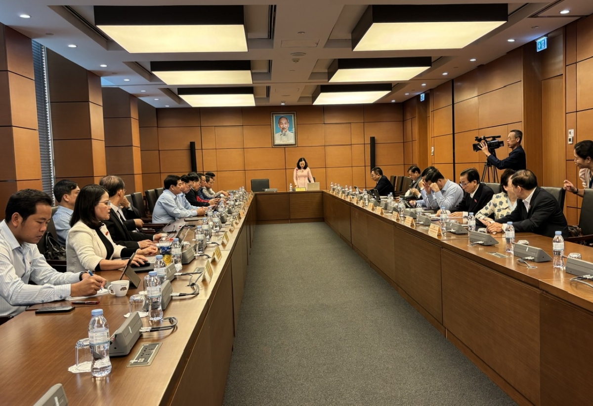 Các đại biểu thảo luận tổ tại Đoàn TP.HCM 