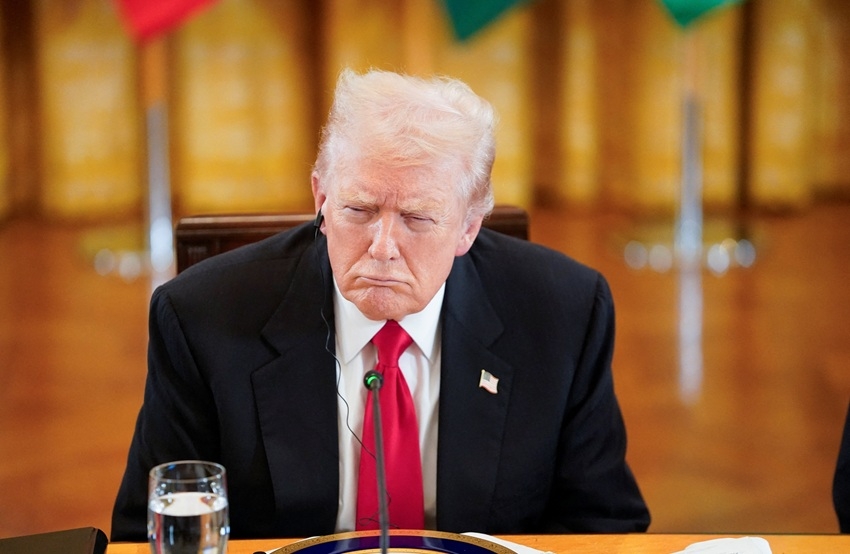 Tổng thống Trump gặp gỡ các nhà lãnh đạo Trung Á tại Nhà Trắng. Ảnh: Reuters