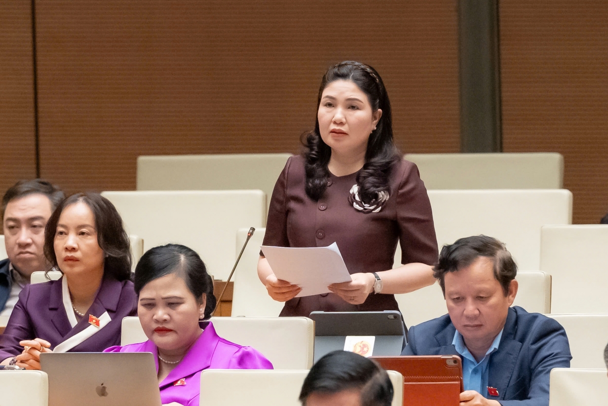Đại biểu Trần Thị Vân, đoàn Bắc Ninh (Ảnh: Quốc hội)