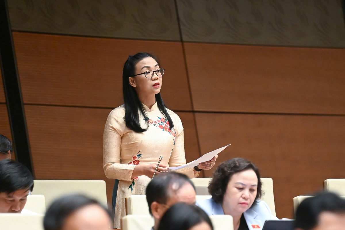 Đại biểu Trịnh Thị Tú Anh (Đoàn Lâm Đồng) - Ảnh: Quốc hội