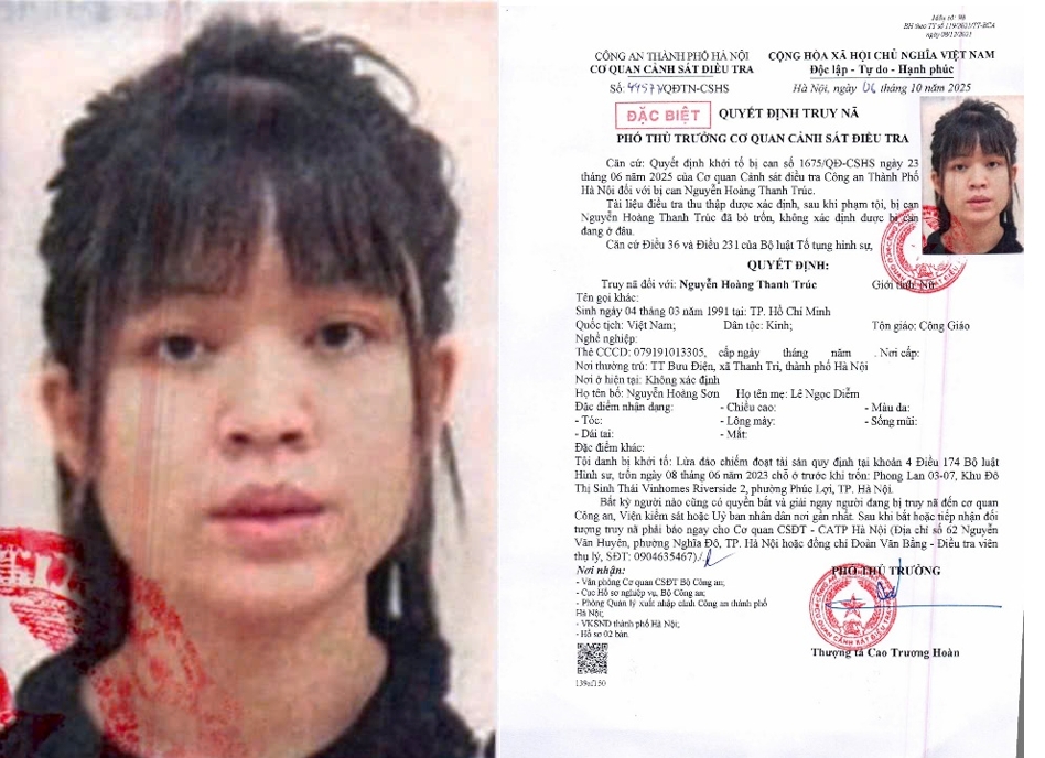 Nguyễn Hoàng Thanh Trúc và quyết định truy nã