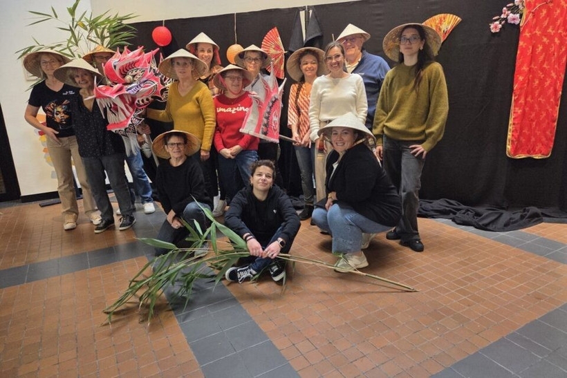 Artists participate in the 34th Festival Changé d’Air, themed “Vietnam – Culture, Art, Cuisine, Music and Life”, in Changé city, Sarthe department of France. (Photo: actu.fr)