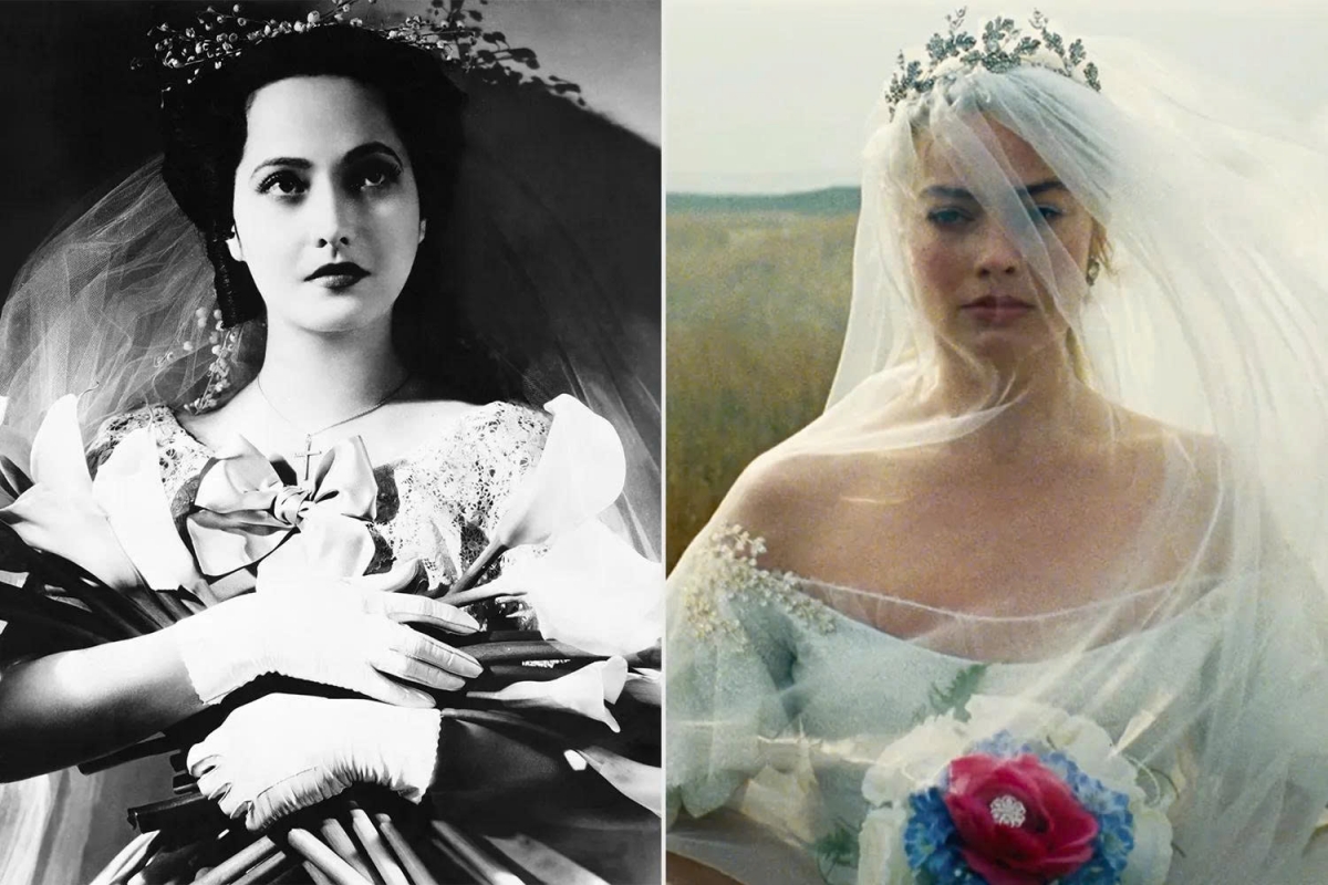 Merle Oberon trong 'Đồi gió hú' (1939) và Margot Robbie trong 'Đồi gió hú' (2026).