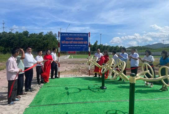 Lễ khánh thành và bàn giao công trình đưa vào sử dụng đối với hạng mục làm khu thể dục thể thao ngoài trời tại xã Hải Hòa