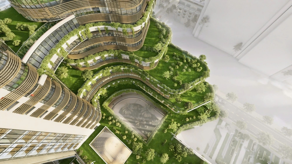 Nhà Văn hóa Thanh niên được xây dựng trên khu đất có diện tích khoảng trên 14.000 mét vuông, gồm 21 tầng nổi và 4 tầng hầm, chiều cao công trình đạt hơn 84 mét