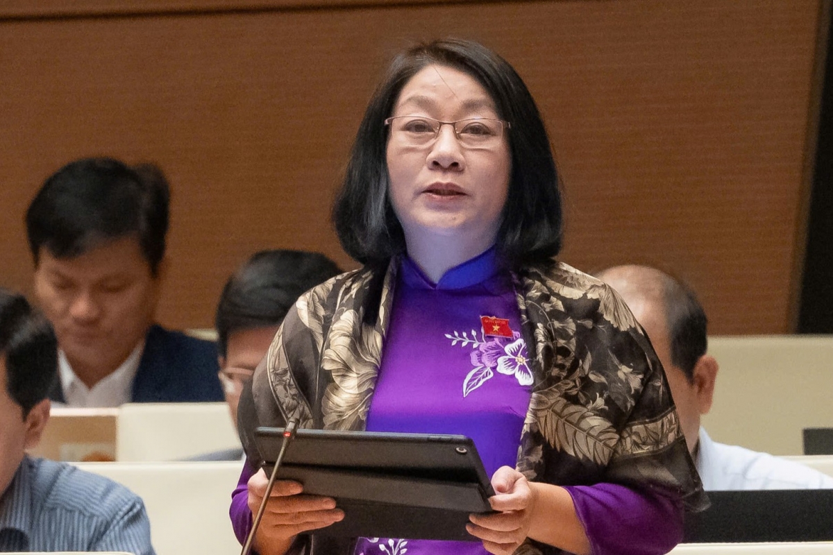 Đại biểu Nguyễn Thị Tuyết Nga, đoàn Quảng Trị. (Ảnh: Quốc hội)