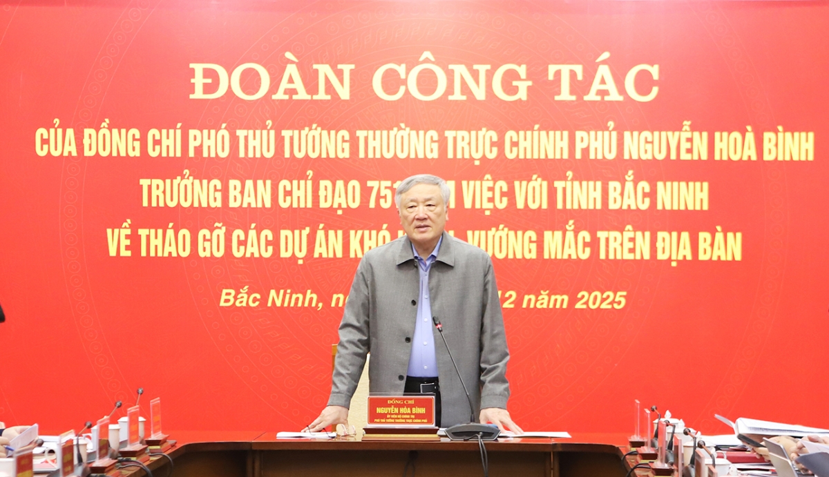 Phó Thủ tướng Thường trực Chính phủ Nguyễn Hòa Bình nhấn mạnh, việc xem xét, xử lý, tháo gỡ cho các dự án có khó khăn, vướng mắc là một chủ trương lớn của Đảng