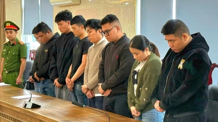 Nhóm người trong đường dây rửa tiền bị khởi tố hồi tháng 11/2025. (Ảnh: C.A)