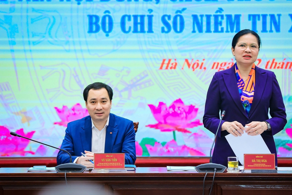 Bà Hà Thị Nga phát biểu tại hội thảo. Ảnh: Hoài Nam