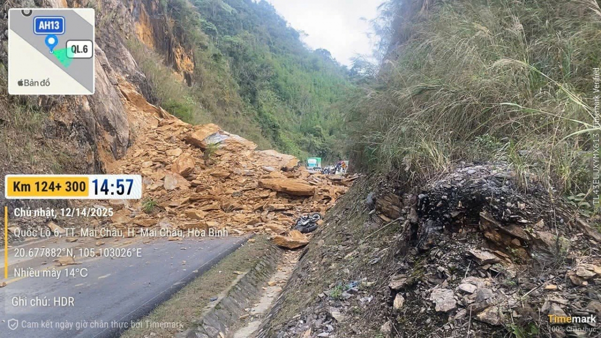 Hiện trường vụ sạt lở