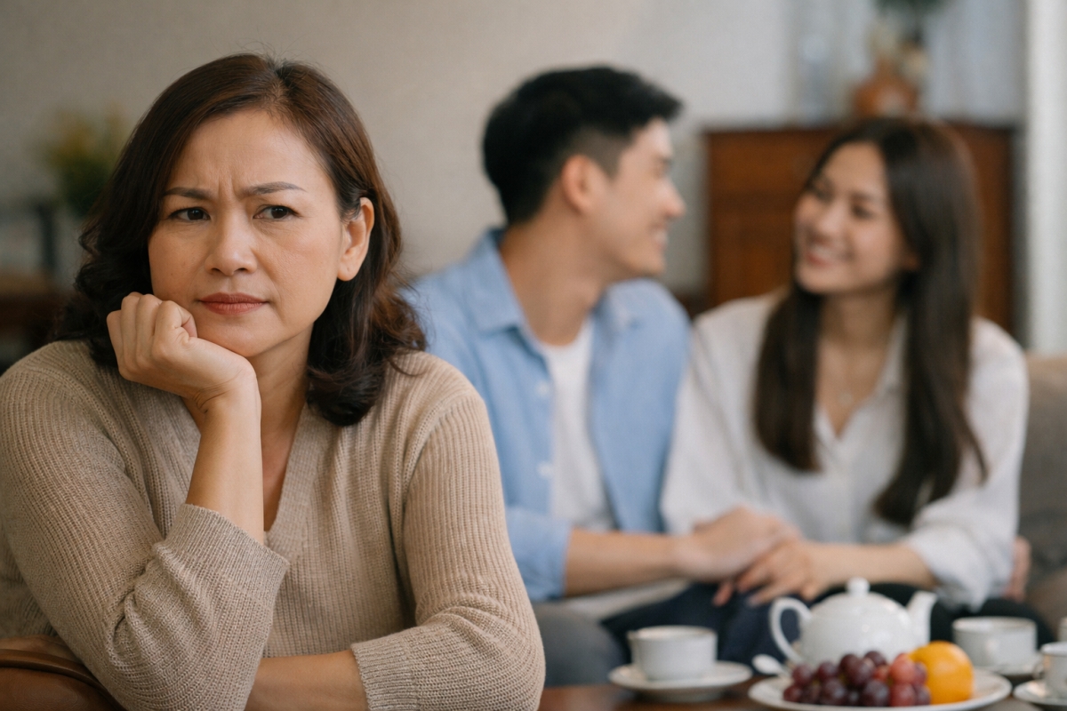 Tôi sợ sự chênh lệch ấy sẽ trở thành khoảng cách khi hai đứa về chung nhà. (ảnh minh hoạ: AI)