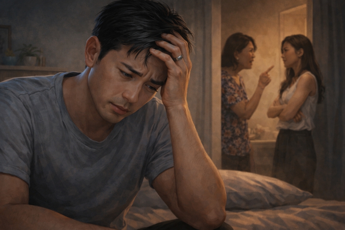 Tôi đứng ở giữa, nhiều lúc cảm thấy rất khó xử (ảnh minh họa: AI)