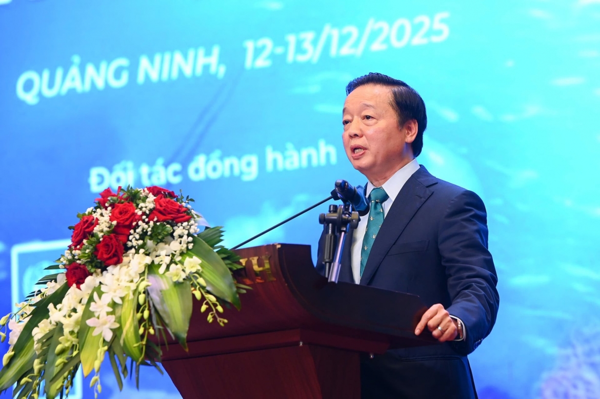 Phó Thủ tướng Trần Hồng Hà phát biểu chỉ đạo tại Diễn đàn Phát triển bền vững kinh tế biển Việt Nam năm 2025.