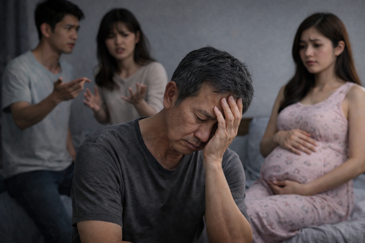 Các con không hấp nhận việc tôi cưới một người bằng tuổi con mình, lại còn có con riêng trong lúc chưa kịp giỗ đầu vợ (ảnh minh hoạ: AI)