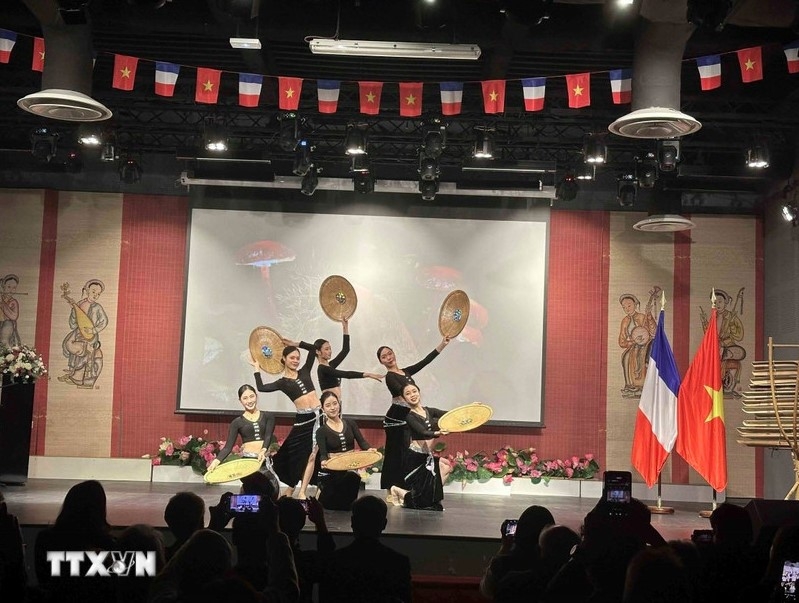 A performance by the art troupe of the Vietnam National Arts Theatre in France
(Photo: VNA)