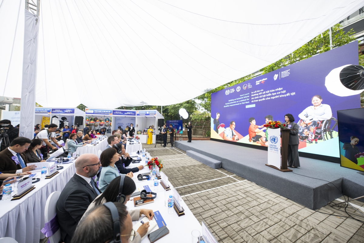 Giám đốc ILO tại Việt Nam, bà Park Sinwon phát biểu tại sự kiện. Ảnh: BTC