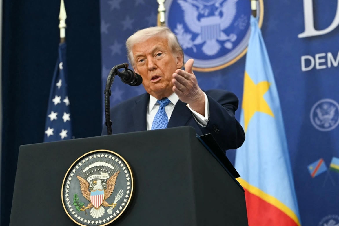 Tổng thống Donald Trump phát biểu tại một sự kiện ở Washington D.C hôm 4/12 (ẢNH: AFP)