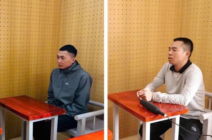 Lương Xuân Duyên (trái) và Phạm Văn Diệm là những kẻ cầm đầu, điều hành đường dây lừa đảo tại Myanmar và Campuchia. (Ảnh: Công an Hà Tĩnh)