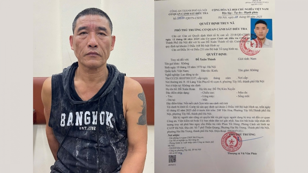 Đối tượng Đỗ Xuân Thành và quyết định truy nã