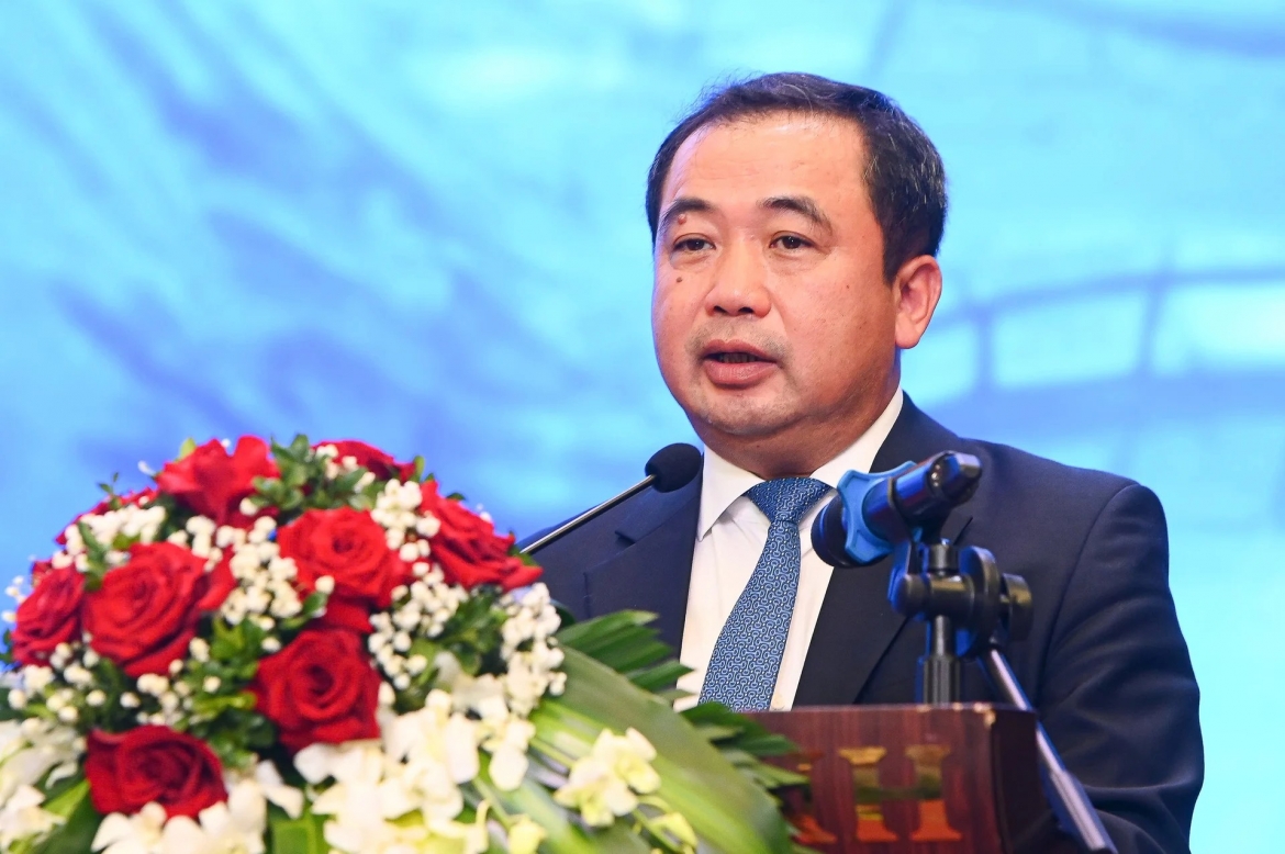 Bộ trưởng Trần Đức Thắng phát biểu tại Diễn đàn Phát triển bền vững kinh tế biển Việt Nam năm 2025.