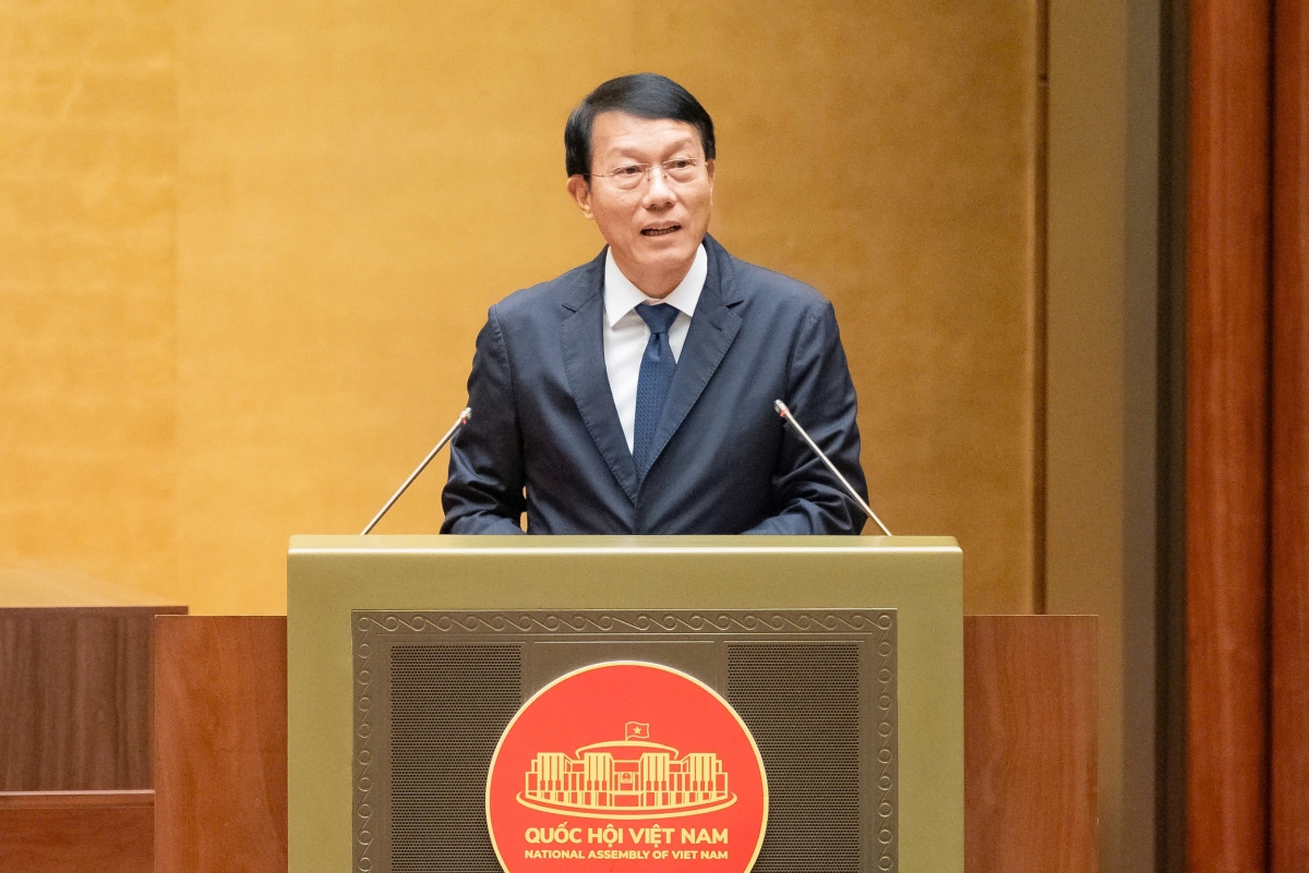 Bộ trưởng Bộ Công an Lương Tam Quang. Ảnh: Quốc hội