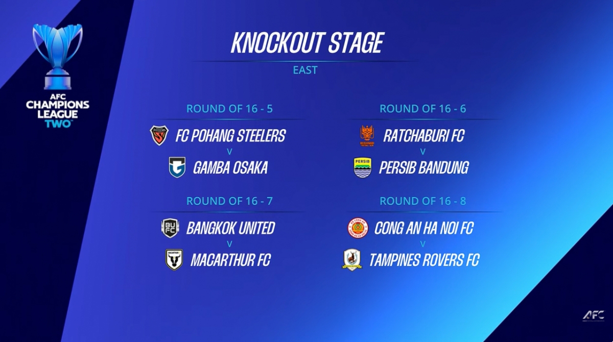 CAHN chạm trán Tampines Rovers tại vòng 1/8 cúp C2 châu Á 2025/2026.