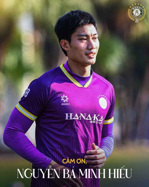 Hà Nội FC chia tay Nguyễn Bá Minh Hiếu.