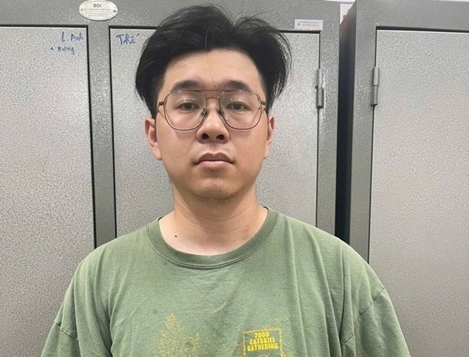 Đặng Chí Thành sau khi bị bắt. (Ảnh: Cơ quan công an cung cấp)