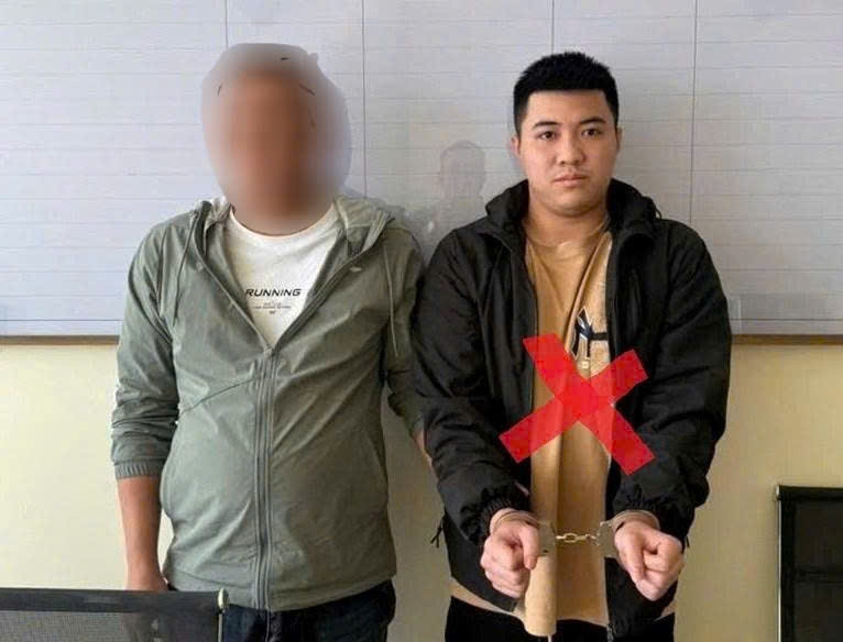 Đối tượng Đỗ Đức Công tại công an phường Hồng An