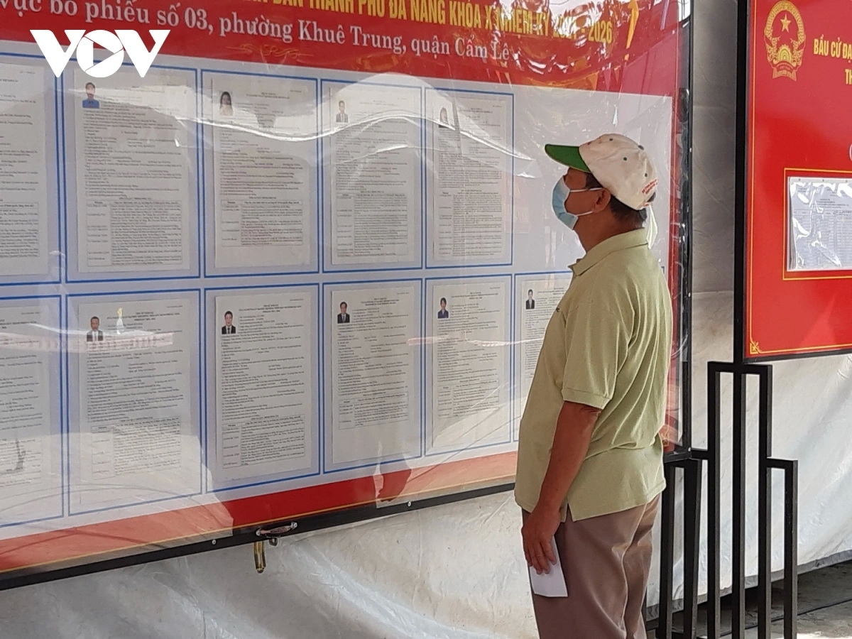 Điểm niêm yết danh sách đại biểu Quốc hội khóa XV và đại biểu HĐND thành phố khóa X, nhiệm kỳ 2021-2025 tại Đà Nẵng. (Ảnh tư liệu)