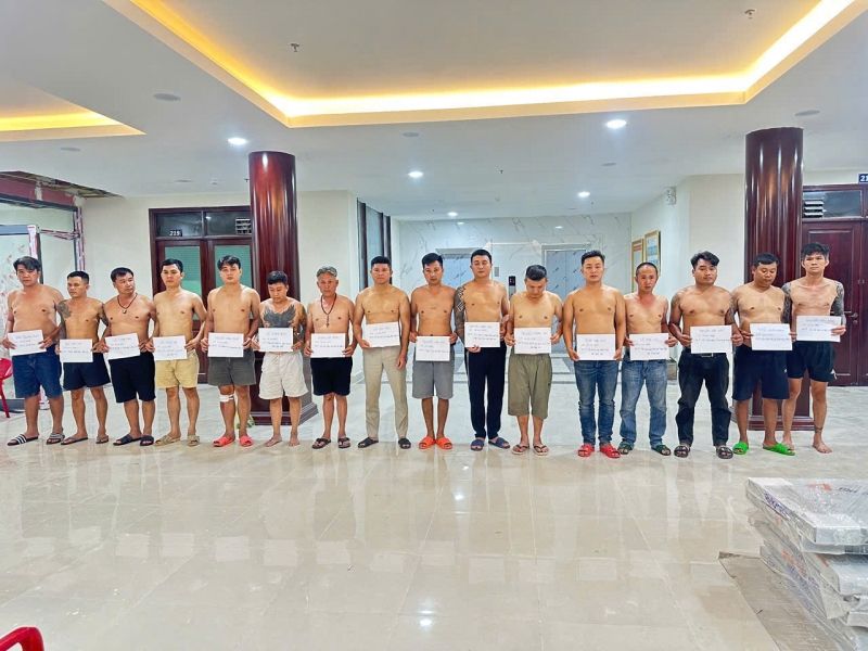 Các đối tượng bị bắt giữ.