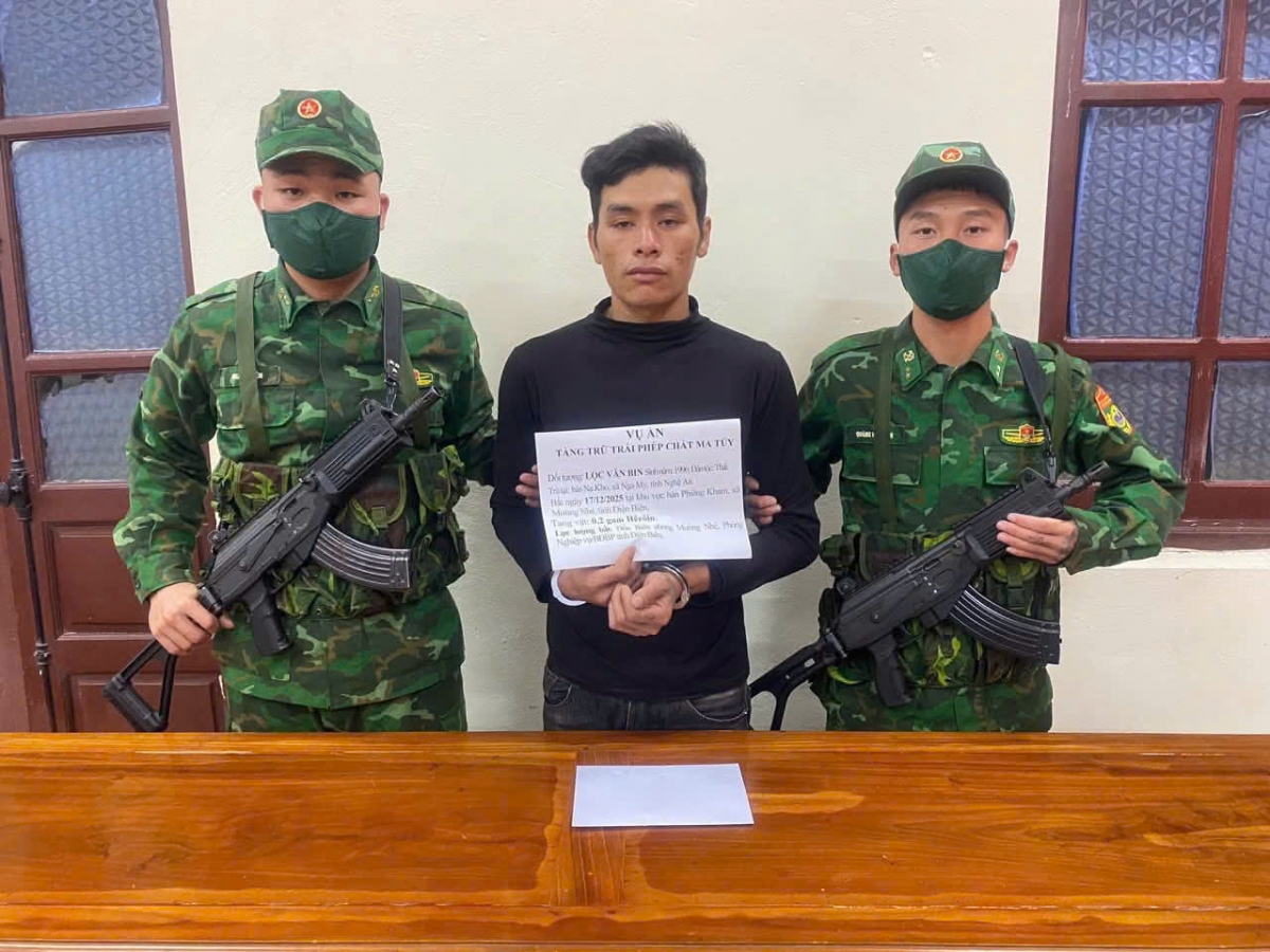 Đối tượng Lộc Văn Bin và tang vật vụ án