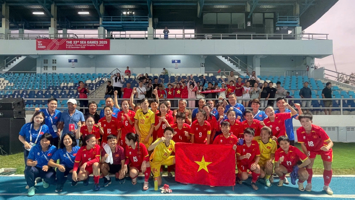 ĐT nữ Việt Nam vào bán kết bóng đá nữ SEA Games 33 (Ảnh: Hoài Thương)