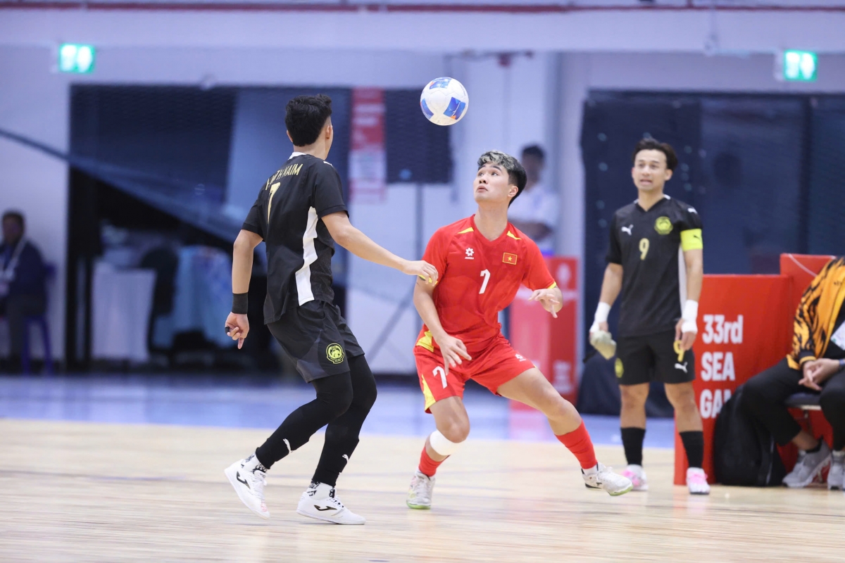 ĐT Futsal nam Việt Nam sẽ có trận đấu cuối cùng tại SEA Games năm nay gặp ĐT Futsal nam Myanmar. (Ảnh: VFF). 