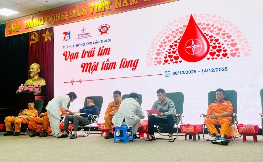 Hiến máu cứu người – một nghĩa cử cao đẹp của CBCNV Công ty Nhiệt điện Mông Dương.