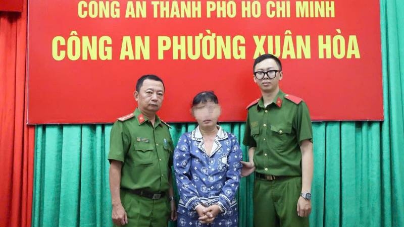 Đối tượng N.T.H tại Cơ quan Công an.