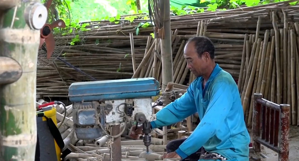 Làng nghề thủ công tre, trúc Hàm Giang dần được cơ giới hóa